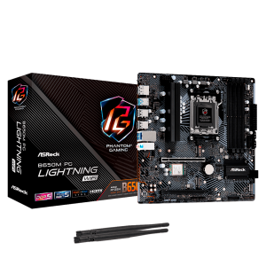 Tarjeta Madre ASRock B650M PG LIGHTNING WIFI / Micro-ATX / AM5 / AMD B650 / HDMI / Up To 192GB DDR5 / B650M PG LIGHTNING WIFI
